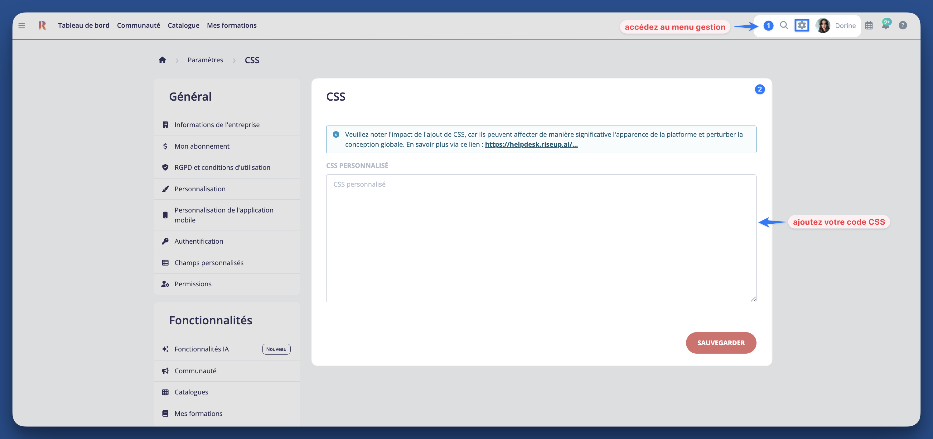 Customizing Your Rise Up Platform with CSS – Rise Up Support