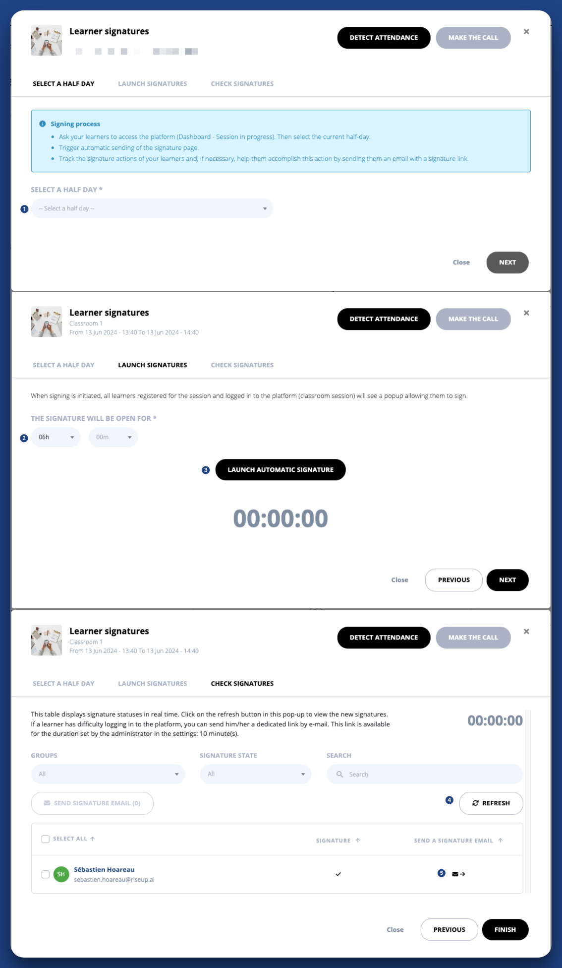 Exemple de fenêtre de signature