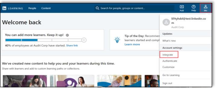 Admin - LinkedIn Learning Integration
