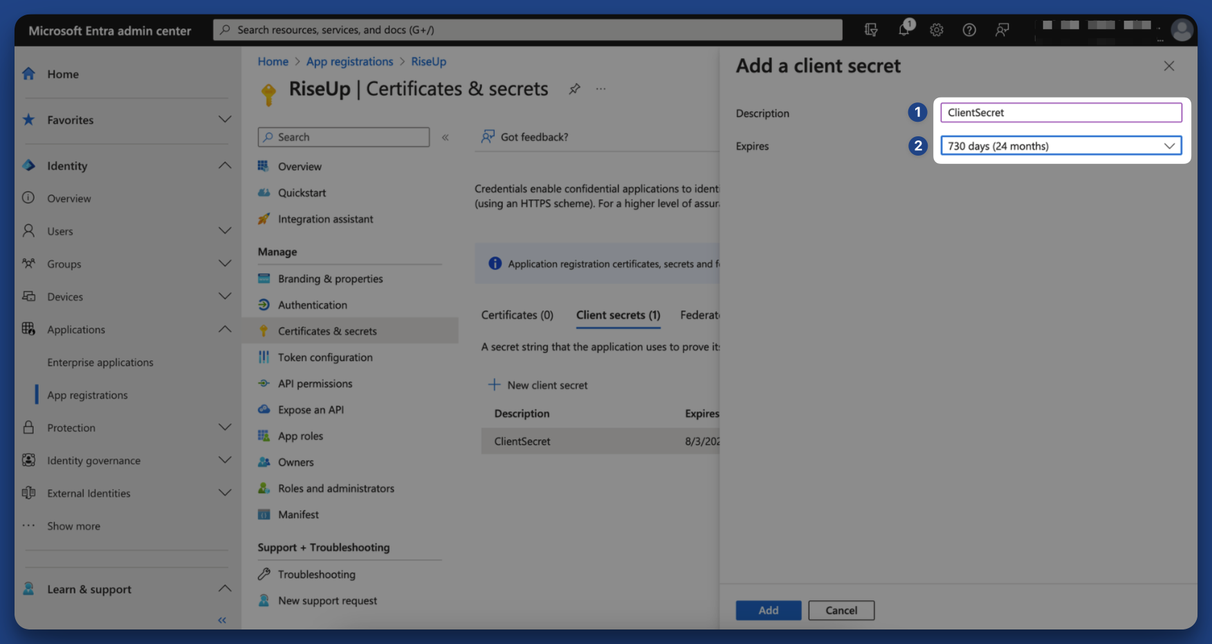Azure: Client Secret